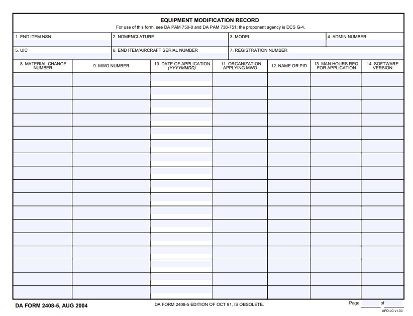 Download da form 2408-5