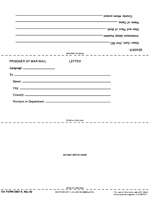 Download da form 2667-R