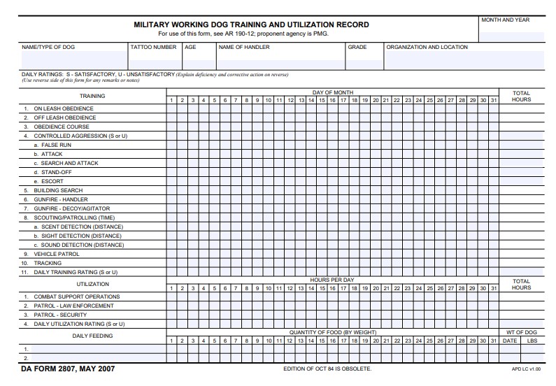 Download da form 2807