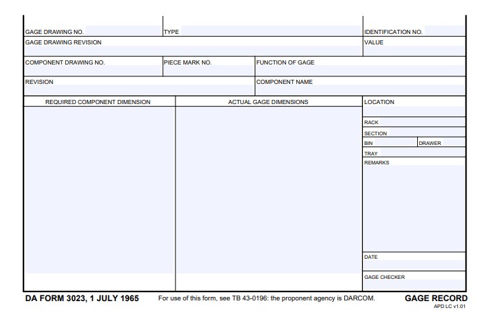 Download da form 3023