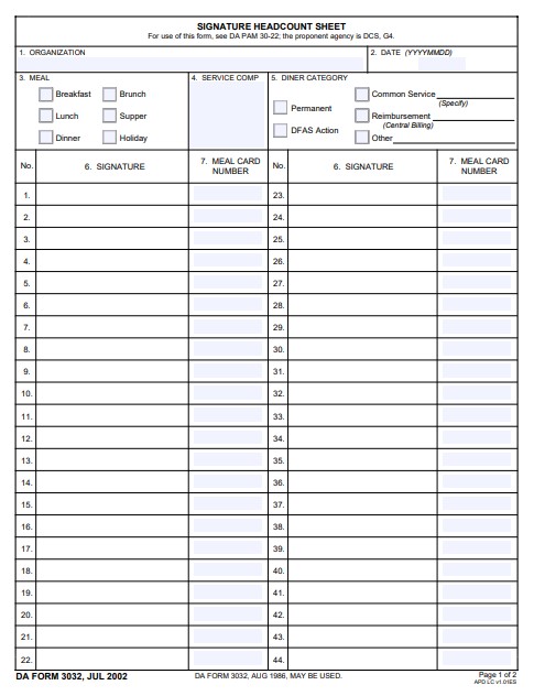 Download da form 3032