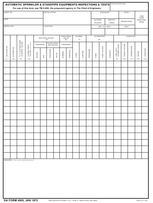 Download da form 4005