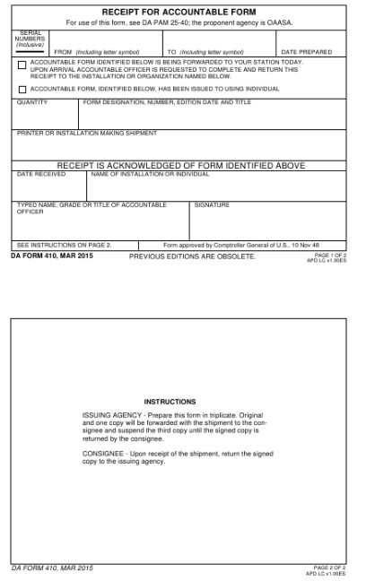 Download da form 410