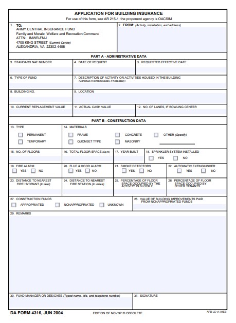 Download da form 4316