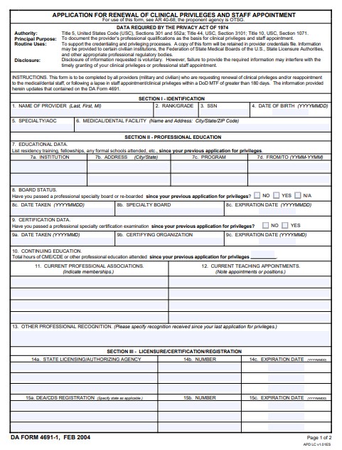 Download da form 4691-1