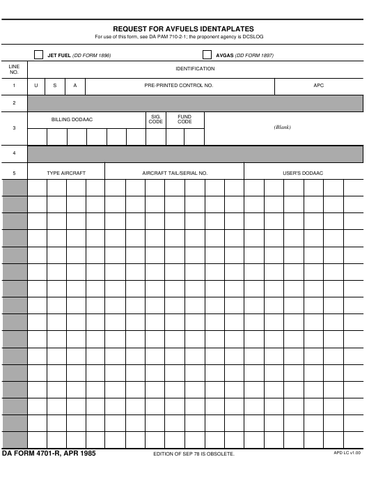 Download da form 4701-R