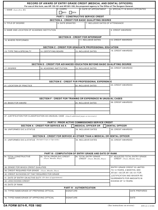 Download da form 5074-R