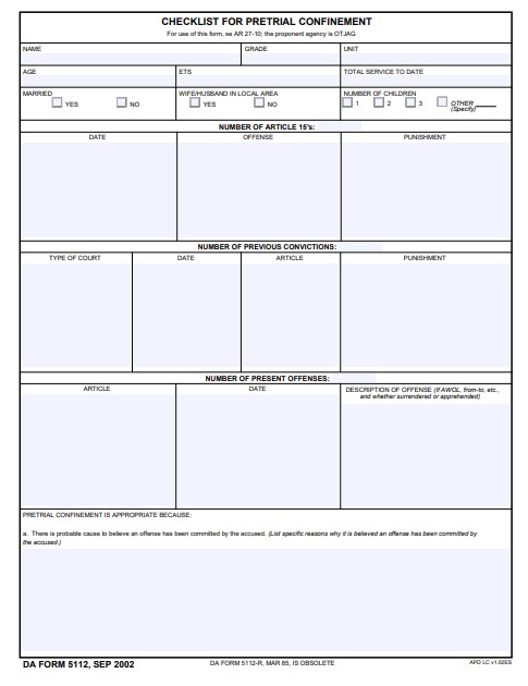 Download da form 5112