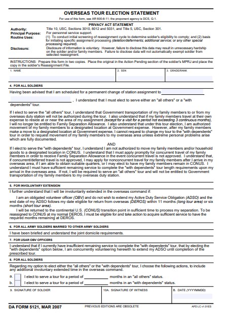 Download da form 5121