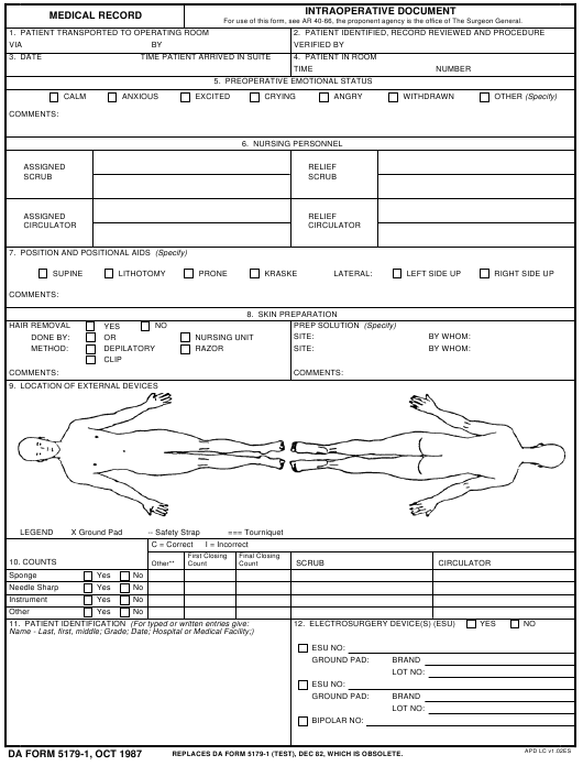 Download da form 5179-1