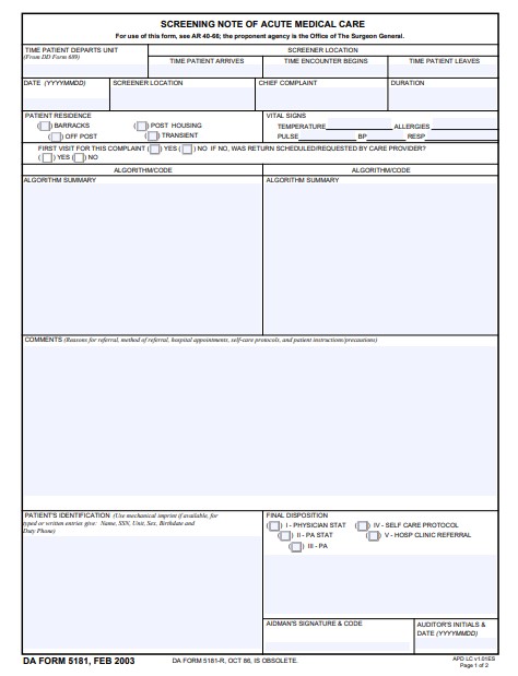 Download da form 5181