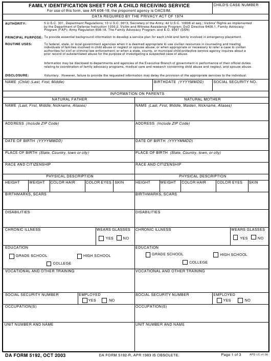 Download da form 5192