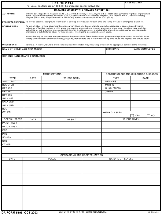 Download da form 5195