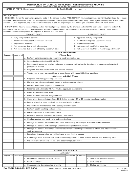 Download da form 5440-15