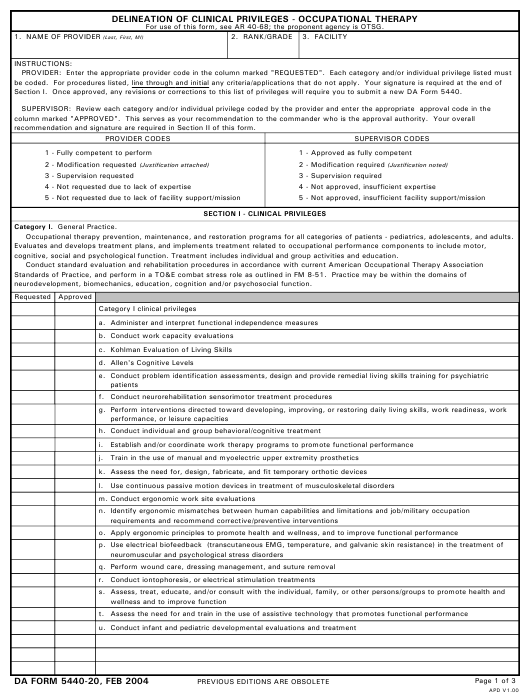 Download da form 5440-20