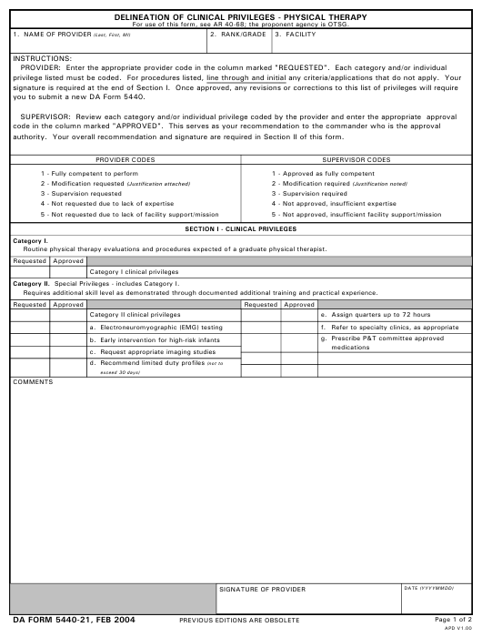 Download da form 5440-21