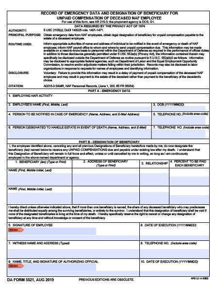 Download da form 5521