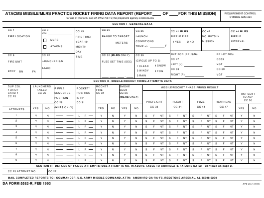 Download da form 5582-R