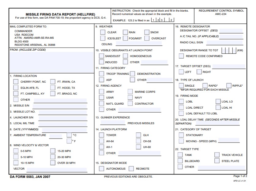 Download da form 5583