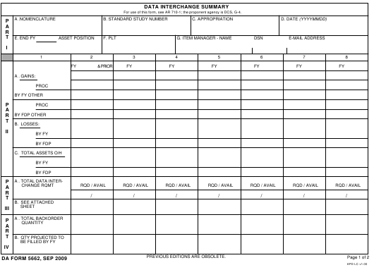 Download da form 5662