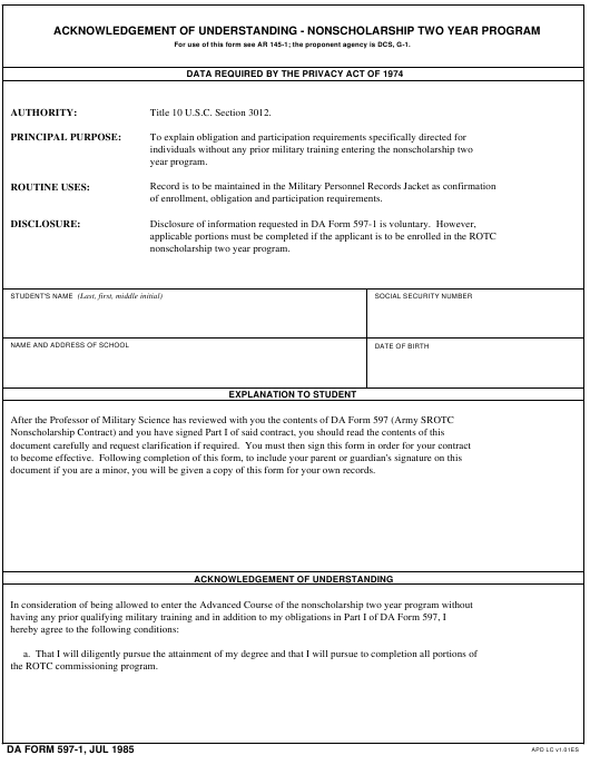 Download da form 597-1