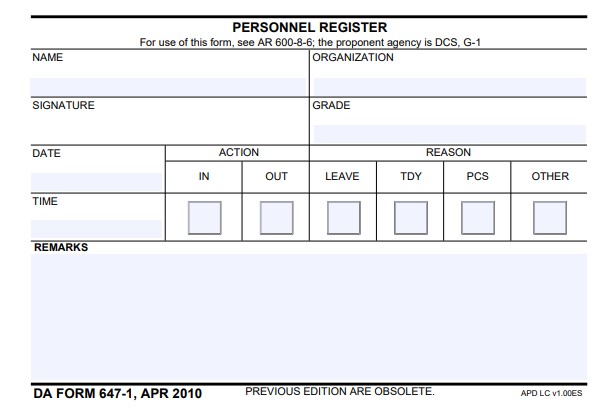 Download da form 647-1