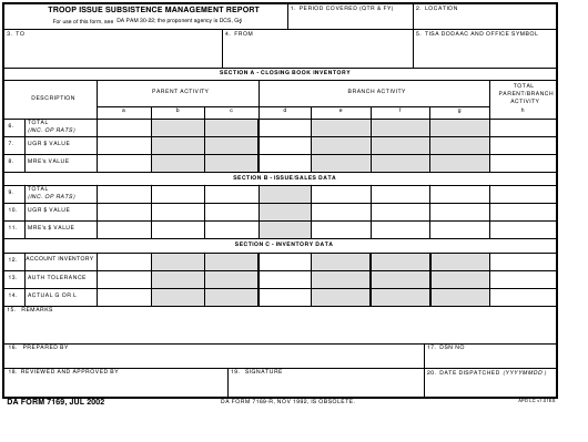 Download da form 7169