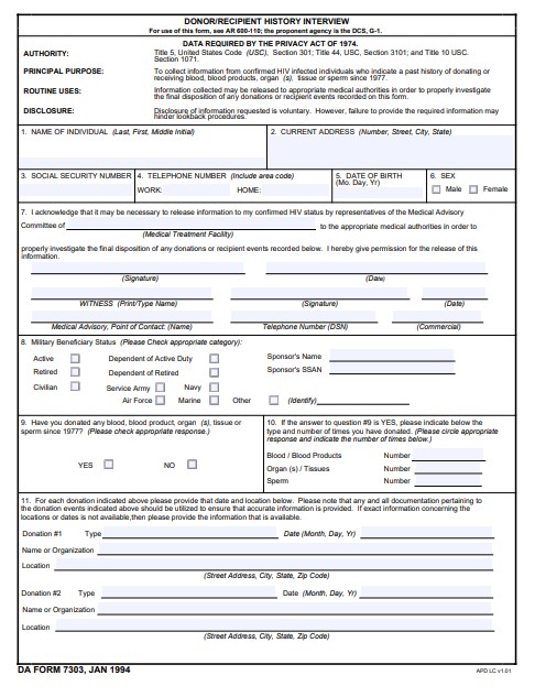 Download da form 7303