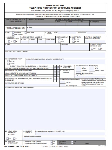 Download da form 7306