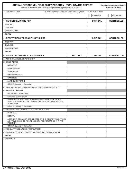 Download da form 7422