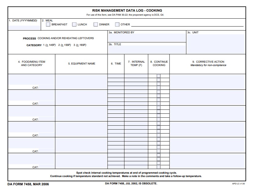 Download da form 7458