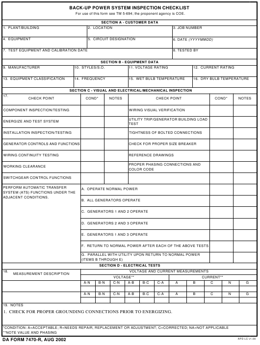 Download da form 7470-R