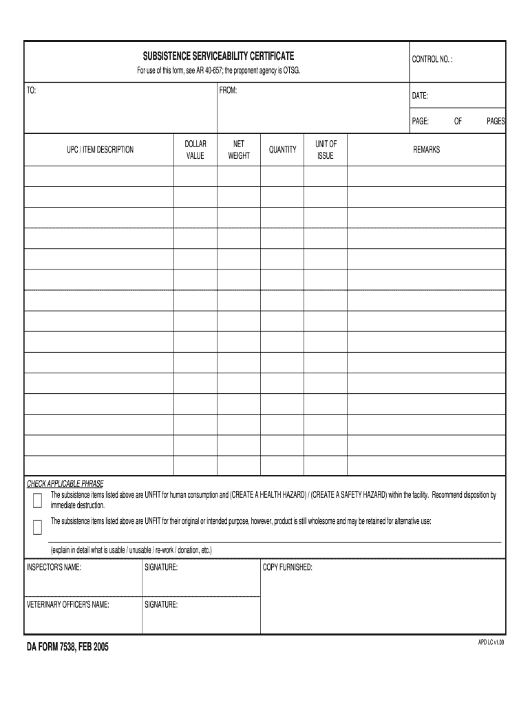 Download da form 7538