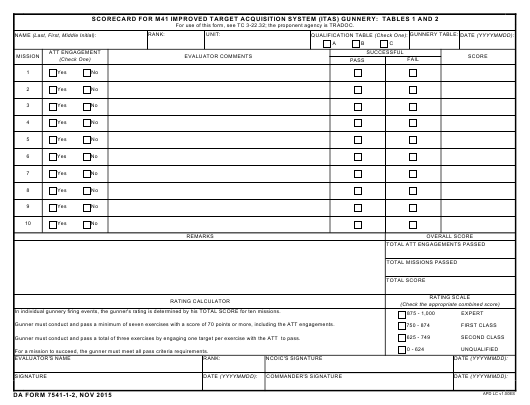 Download da form 7541-1-2