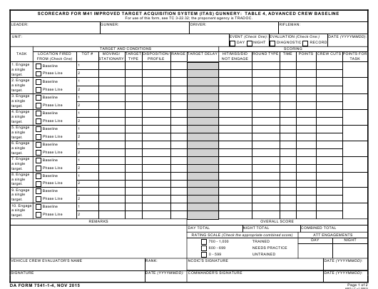 Download da form 7541-1-4