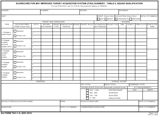 Download da form 7541-1-6