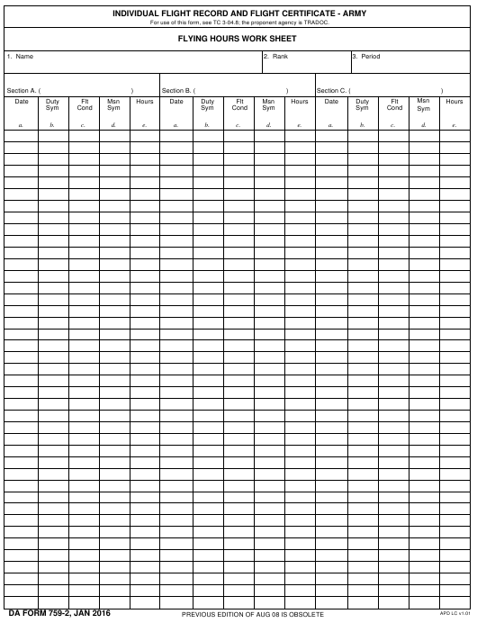 Download da form 759-2