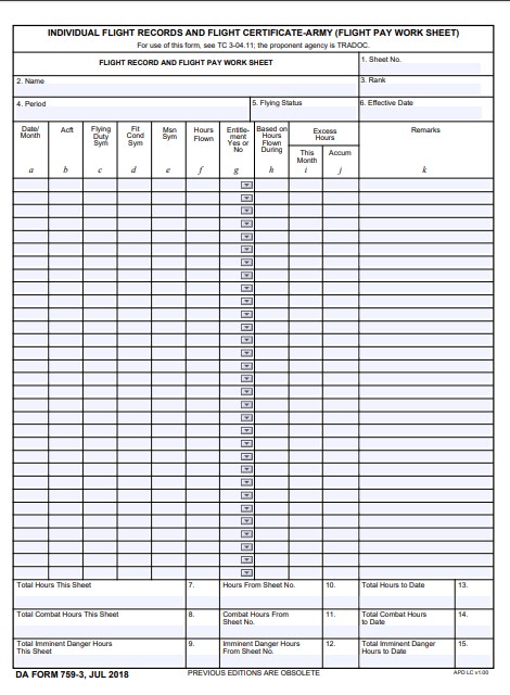 Download da form 759-3