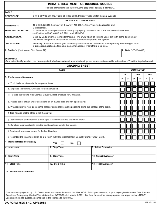 Download da form 7595-1-19