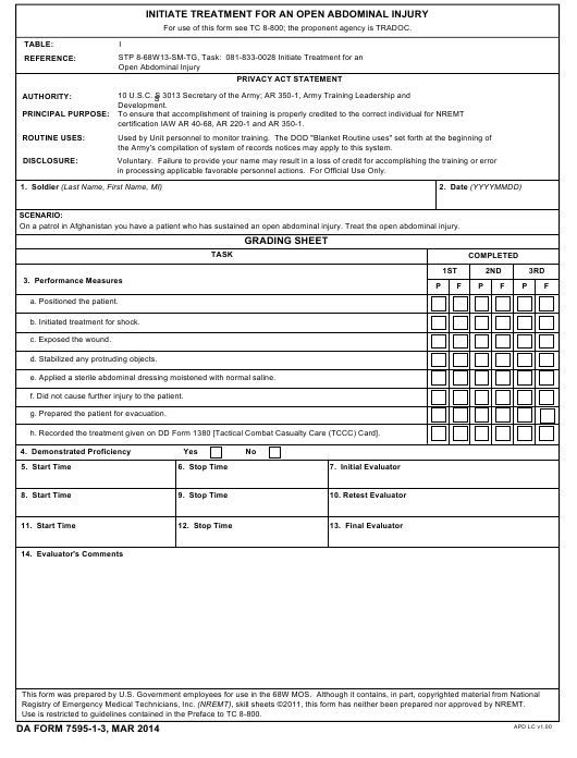 Download da form 7595-1-3