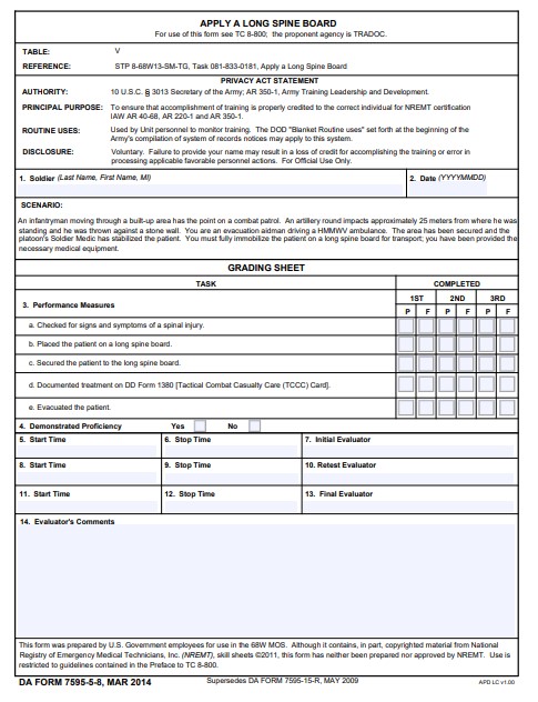 Download da form 7595-5-8