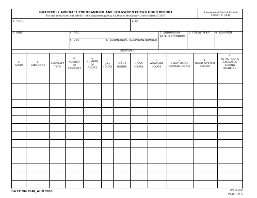 Download da form 7648