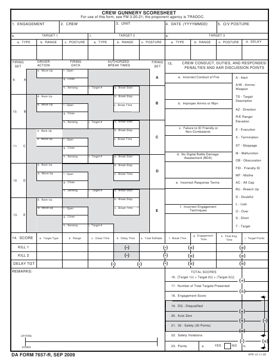 Download da form 7657-R