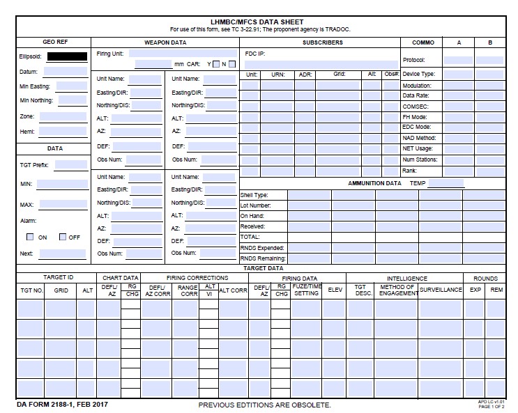 Download da form 2188-1