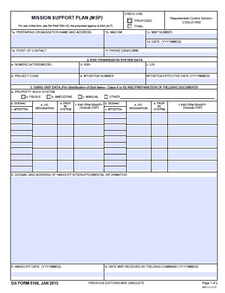 Download da form 5106