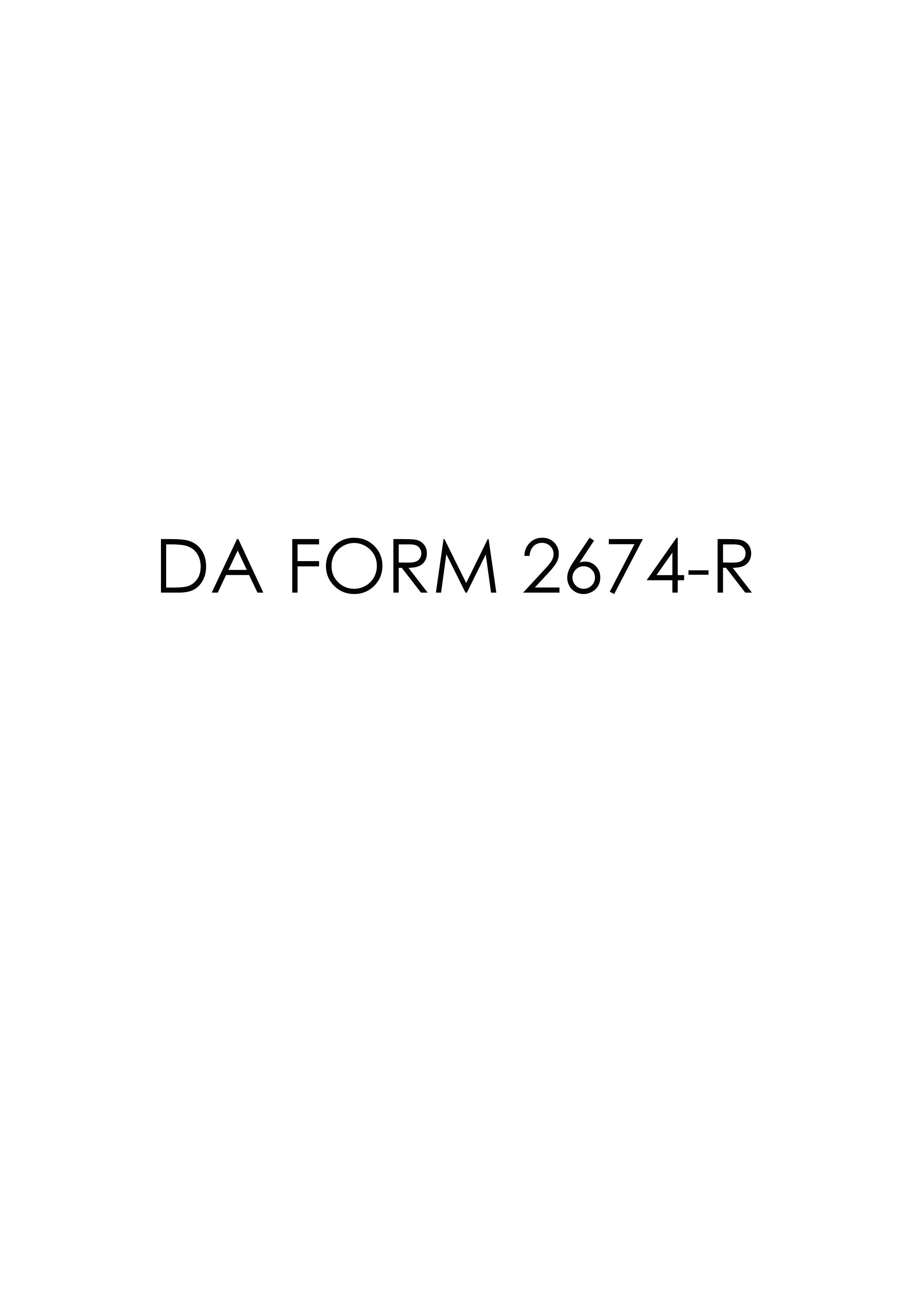 Download da form 2674-R