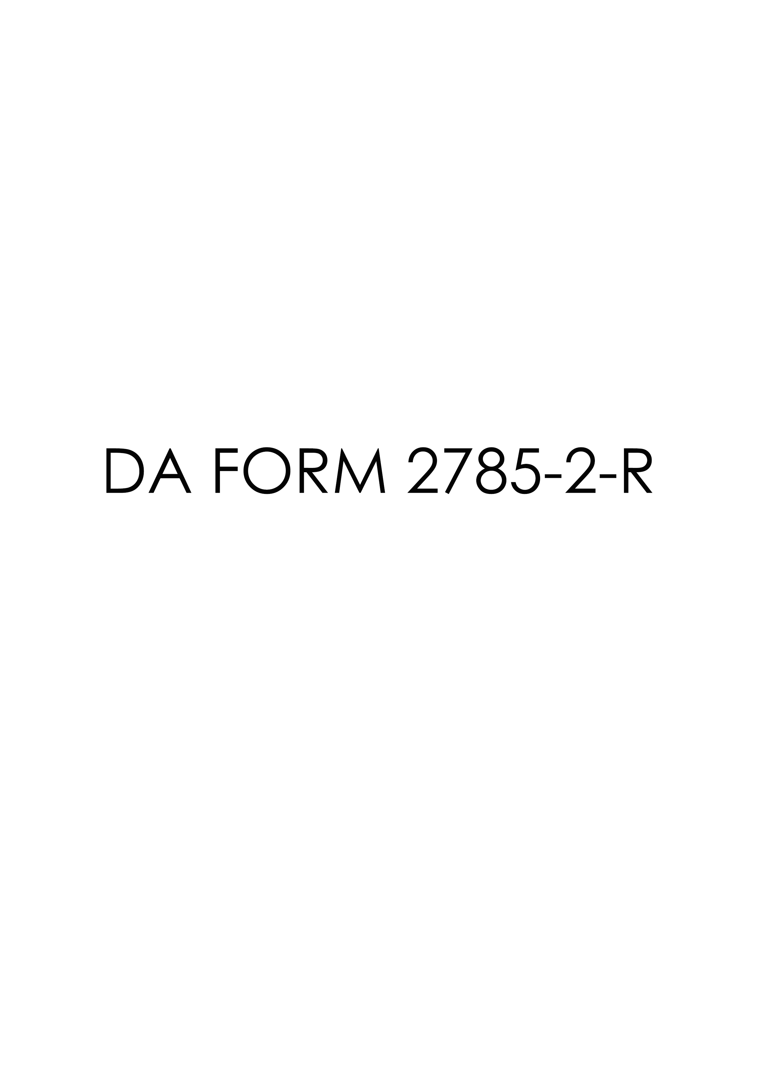 Download da form 2785-2-R