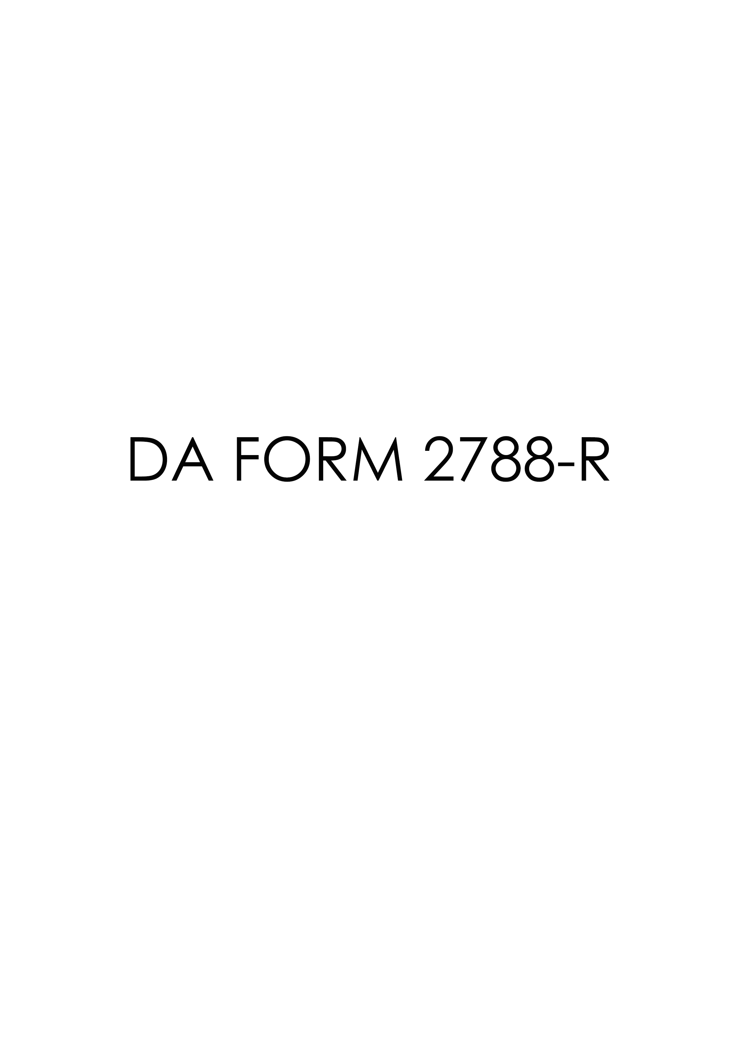 Download da form 2788-R