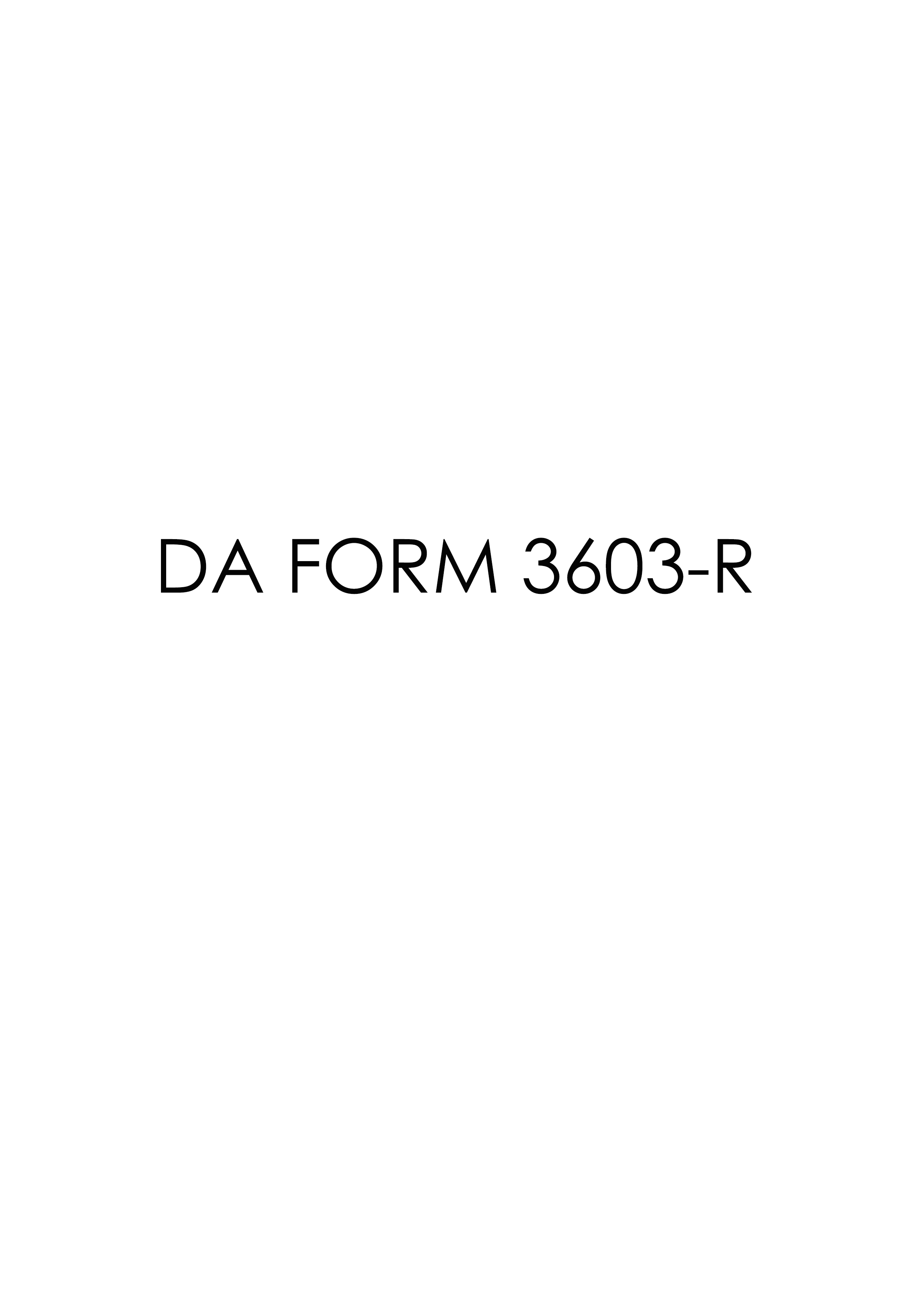 Download da form 3603-R