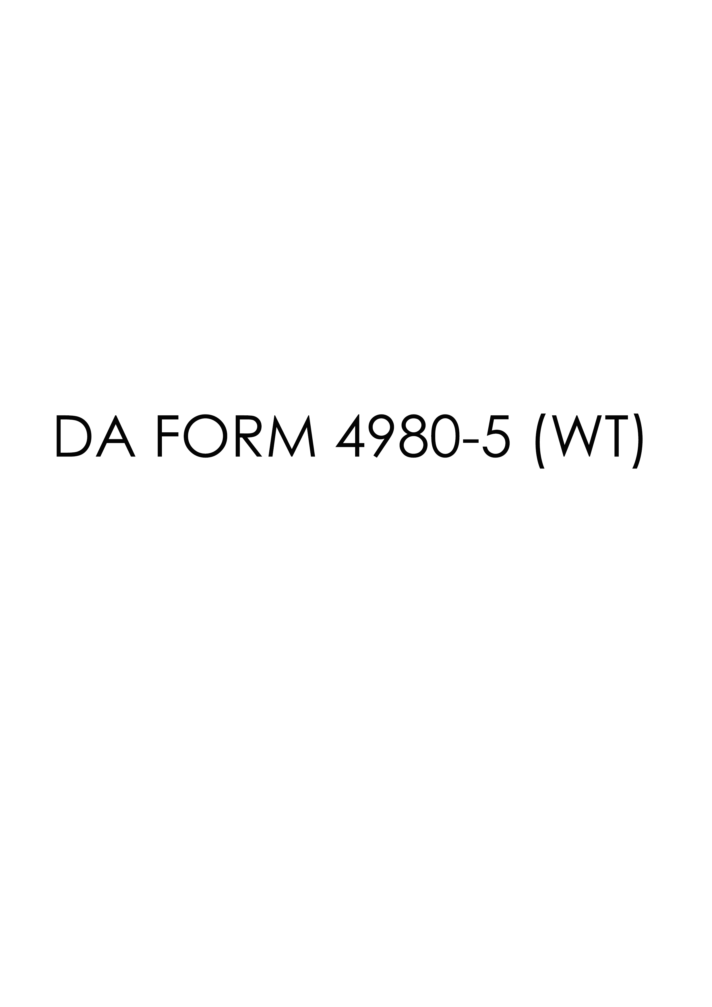 Download da form 4980-5 (WT)